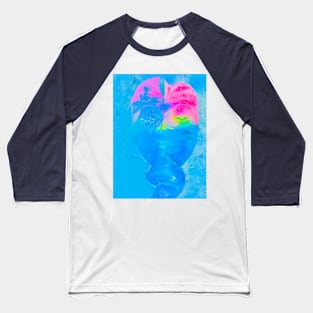 A pastel blue pink Bali face mask Baseball T-Shirt